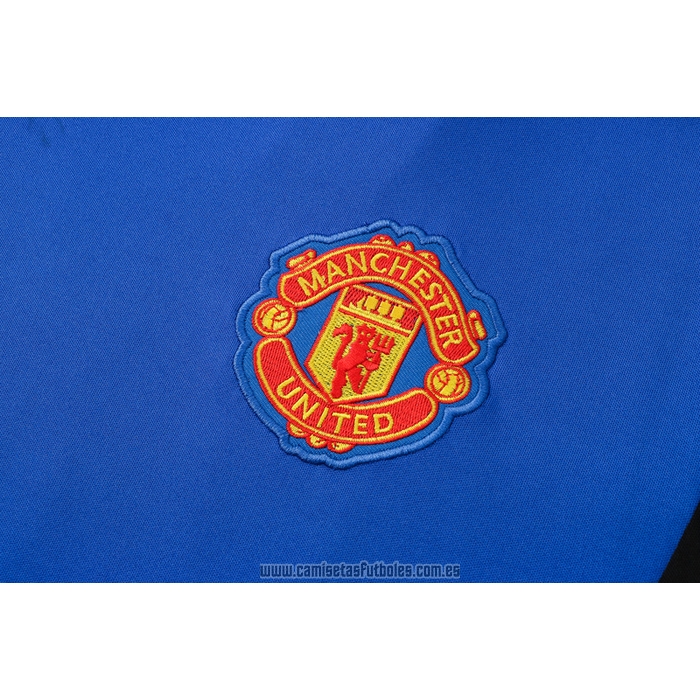 Chandal del Manchester United Manga Corta 2021-2022 Azul